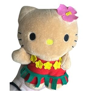 Hawaii Sanrio Plush Hello Kitty Hawaiian Floral Hula Girl Rare 6 Inch
